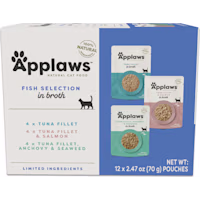 Applaws Limited Ingredient Variety of Fish Flavors in Broth Wet Cat Food