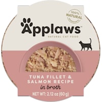 Applaws Natural Wet Cat Food Tuna Fillet with Salmon in Broth