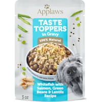 Applaws Taste Toppers Whitefish with Salmon, Green Beans & Lentils in Gravy Natural Wet Dog Food