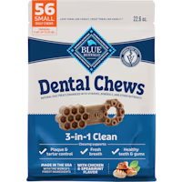 Blue Buffalo Chicken & Spearmint Dental Chews Small Natural Dog Treats