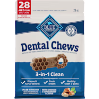 Blue Buffalo Chicken & Spearmint Dental Chews Medium Natural Dog Treats