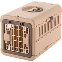 Richell Pink/Brown 2-Door Pet Carrier