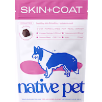 Native Pet Skin & Coat Chews with Omega-3 Skin & Coat Supplement for Dogs