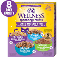 Wellness Appetizing Entrees Little-a-This, Little-a-That, Seafood & Poultry Wet Cat Food Variety Pack