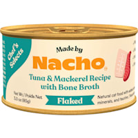 Made by Nacho Chef's Selects High Protein, Grain-Free Flaked Tuna & Mackerel All Life Stages Wet Cat Food