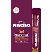 Made by Nacho Chef's Treat All Life Stages Cat Lickable Mousse with Bone Broth Salmon & Tuna Recipe