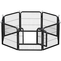 Topeakmart Black 8 Panels Metal Dog Playpen