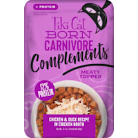 Tiki Cat Born Carnivore Complements Chicken & Duck Wet Cat Food Topper