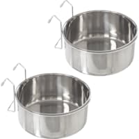 Pet Adobe Stainless-Steel Hanging Dog Bowl Set