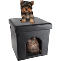 Pet Adobe Collapsible Cat Bed and Ottoman