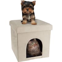 Pet Adobe Cat House Ottoman for Small Pets