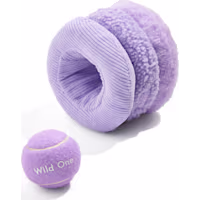 Wild One Lilac Tennis Tuft Interactive Plush Puzzle Dog Toy