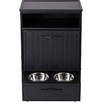 New Age Pet ECOFLEX Brea Dog Food Pantry Double Dog Bowl
