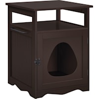 Topeakmart Decorative Wooden Cat Litter Box