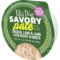 Tiki Dog Savory Pate Chicken, Lamb & Lamb Liver Wet Dog Food