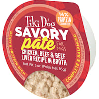 Tiki Dog Savory Pate Chicken, Beef & Beef Liver Wet Dog Food
