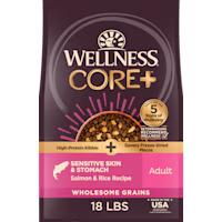 Wellness CORE+ High Protein Sensitive Skin & Stomach Salmon & Rice with Freeze Dried Pieces Recipe Dry Dog Food