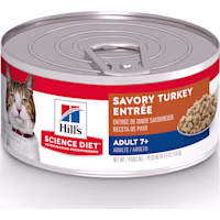 Hill's Science Diet Senior 7+ Savory Turkey Entree Canned Wet Cat Food