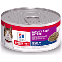Hill's Science Diet Senior 7+ Savory Beef Entree Canned Wet Cat Food