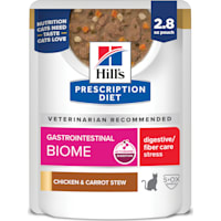 Hill's Prescription Diet Gastrointestinal Biome + Stress Chicken & Carrot Stew Wet Cat Food