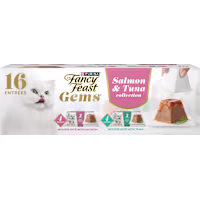 Purina Fancy Feast Gems Mousse Pate Salmon and Tuna Topped with Savory Gravy Wet Cat Food Variety Pack
