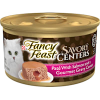 Purina Fancy Feast Savory Centers Salmon Pate Adult Wet Cat Food with a Gravy Center