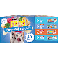 Purina Friskies Oceans of Delight Flaked and Prime Filets Wet Cat Food Variety Pack