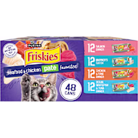 Purina Friskies Seafood and Chicken Pate Favorites Wet Cat Food Variety Pack