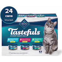 Blue Buffalo Tastefuls Flaked Tuna, Chicken, Fish & Shrimp Wet Cat Food Variety Pack