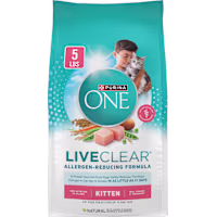 Purina ONE LiveClear Allergen-Reducing Dry Kitten Food Formula with Real Chicken As the Number One Ingredient