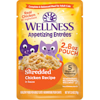 Wellness Appetizing Entrees Natural, Protein-Rich, Grain Free, Chicken Recipe Shredded Adult Wet Cat Food