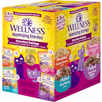 Wellness Appetizing Entrees Shredded & Flaked, Seafood & Poultry Variety Pack, Natural Wet Cat Food