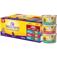 Wellness Complete Health Tasty Textures, Salmon, Tuna and Chicken Recipes Natural Wet Cat Food Variety Pack