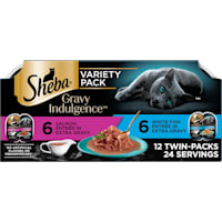 Sheba Gravy Indulgence Salmon & White Fish Flavor Wet Cat Food in Extra Gravy Variety Pack
