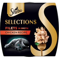 Sheba Selections Filets in Broth Cat Meal Complement Chicken Recipe