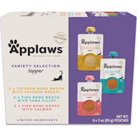 Applaws Natural Bone Broth Selection Spout Wet Cat Food Variety Pack