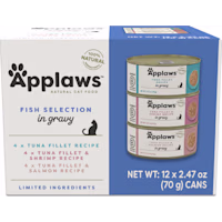 Applaws Natural Variety of Flavors in Gravy Wet Cat Food Variety Pack