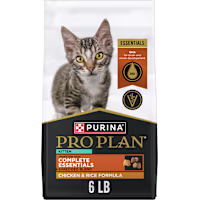 Purina Pro Plan Complete Essentials Shredded Blend Chicken and Rice Formula Dry Kitten Food