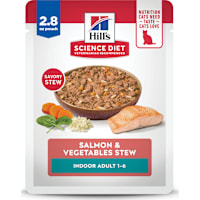 Hill's Science Diet Adult Indoor Salmon & Vegetables Stew Wet Cat Food