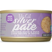 Tiki Cat Silver Chicken & Duck Liver Recipe in Broth Pate Wet Cat Food
