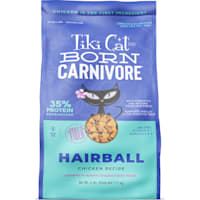 Tiki Cat Born Carnivore Hairball Control, Chicken, Dry Cat Food