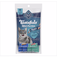 Bl2ue Buffalo Tastefuls Mini Purees Chicken and Tuna Adult Cat Natural Single-Serving Snack Variety Pack