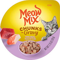 Meow Mix Chunks in Gravy with REAL Tuna & Crab Wet Cat Food