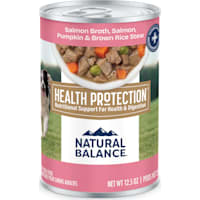 Natural Balance Health Protection Salmon Broth, Pumpkin & Brown Rice Stew Wet Dog Food