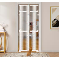 UniPaws White 74" H Extra Tall Pet Gate with Top Extension