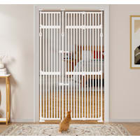 UniPaws White 74" H Extra Tall Pet Gate with Wide and Top Extension