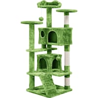 Topeakmart Multilevel Plush Cat Tree with 2 Condos