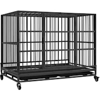 Topeakmart W/ Divider Rolling for Medium/Large Dog Crate