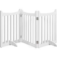 Topeakmart 3-Panel Foldable Pet Gate with Door for Small Pet Dogs