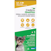 Credelio Quattro Chewable Tablets for Dogs 3.3-6 lbs
